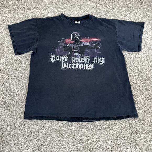 Star Wars Other - Star Wars Shirt Mens Large Black Don't Push My Buttons Darth Vader Graphic Tee